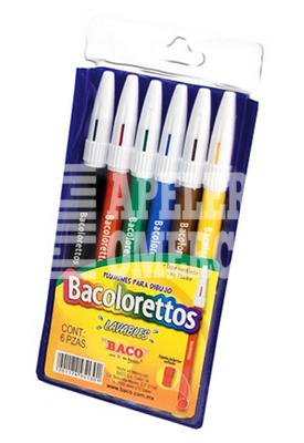 MARCADOR BACO PINCELIN BOLSA C/6